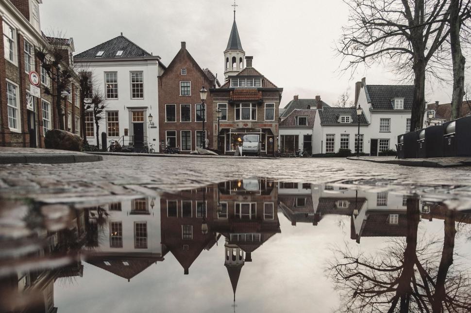 Free Image of Historic Town With Clock Tower 