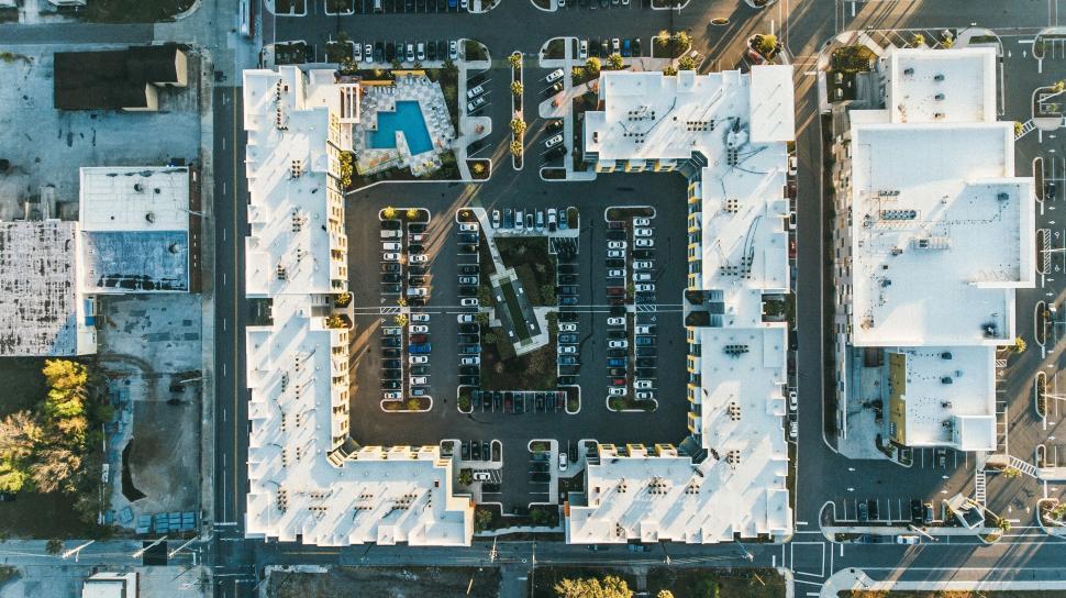 Free Image of Aerial View of a City Parking Lot 