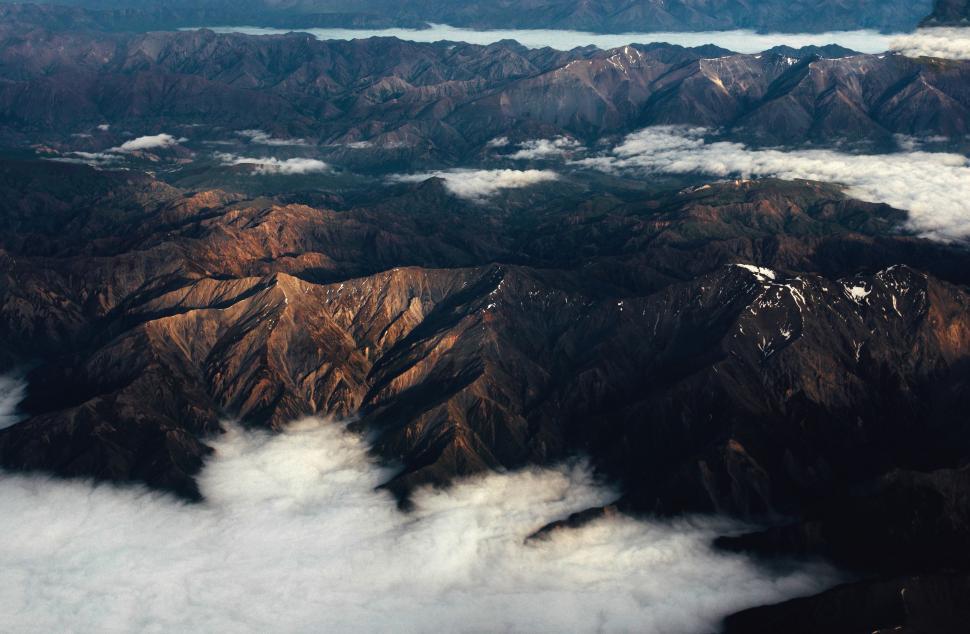 Free Image of Aerial View of a Mountain Range 
