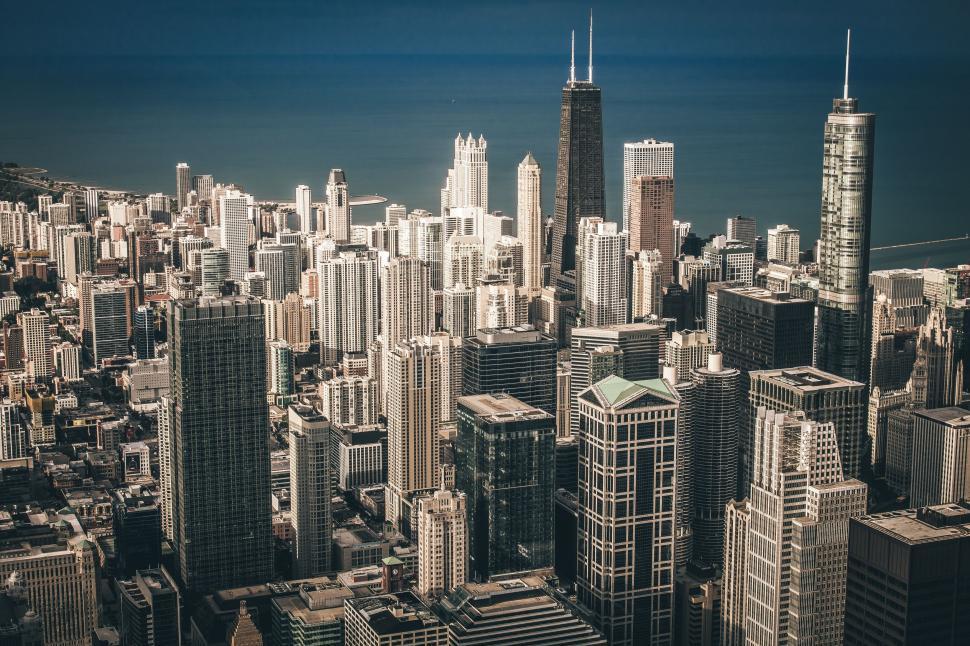 Free Image of Aerial View of City With Tall Buildings 