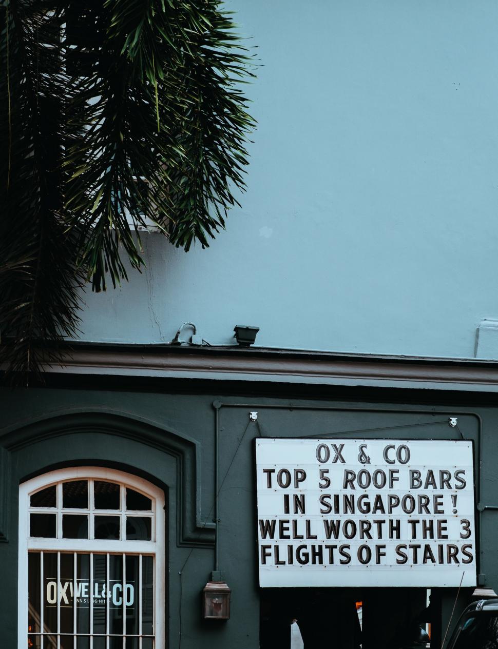 Free Image of Sign on Building: Ox & Co Top 5 Rodeo 