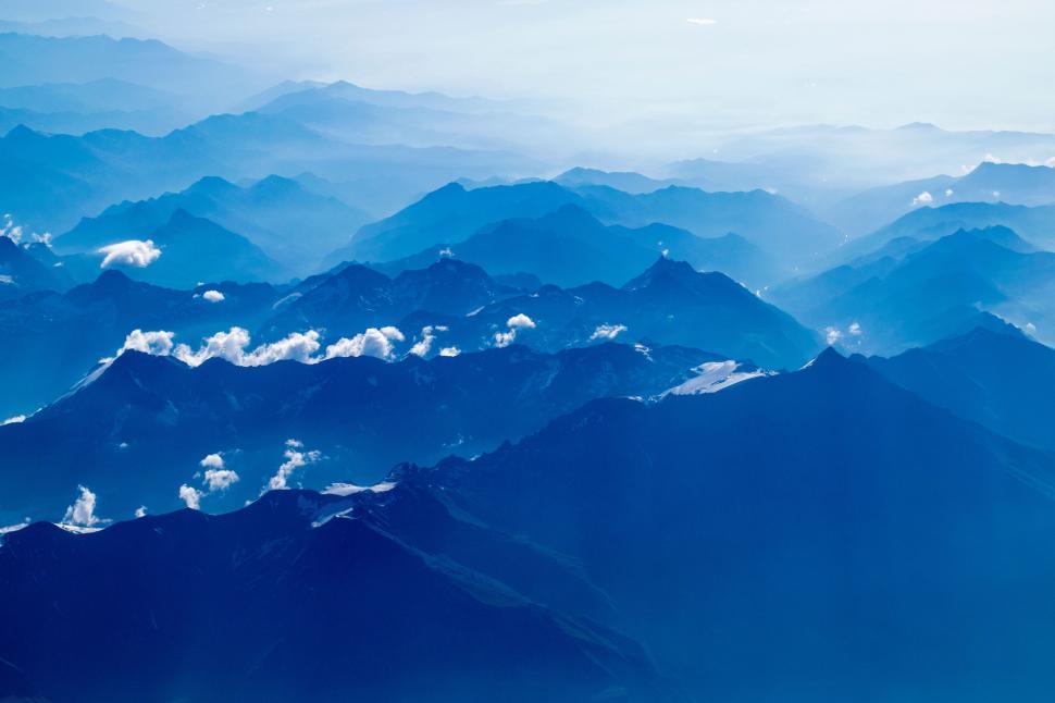 Free Image of Aerial View of a Mountain Range 