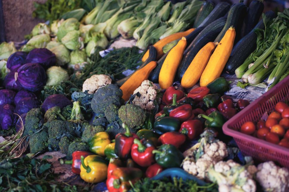 Free Image of Assorted Vegetables Piled on a Table 