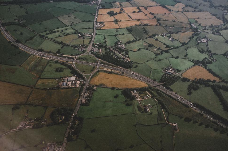 Free Image of Aerial View of Rural Area With Dense Tree Coverage 