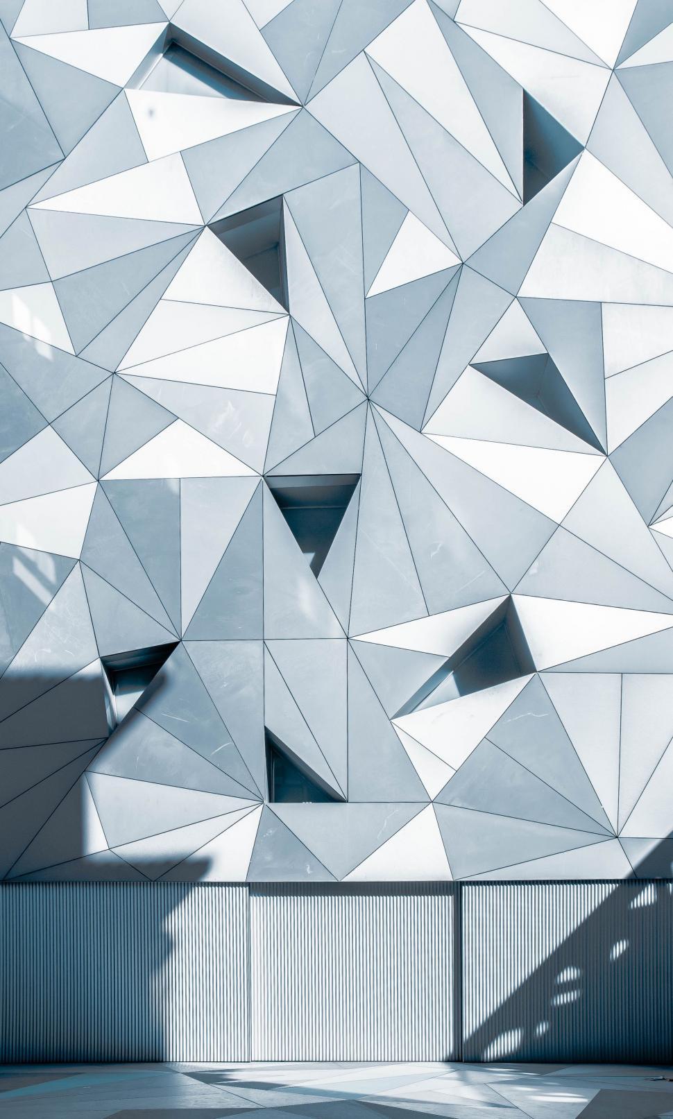 Free Image of Building Covered in White Tiles 