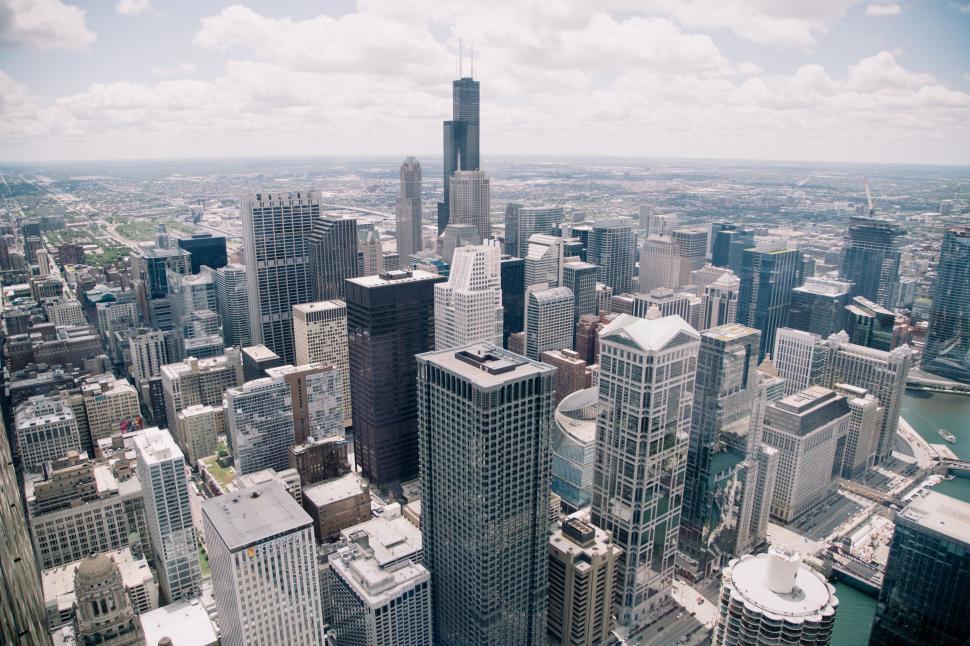 Free Image of Aerial View of City With Tall Buildings 