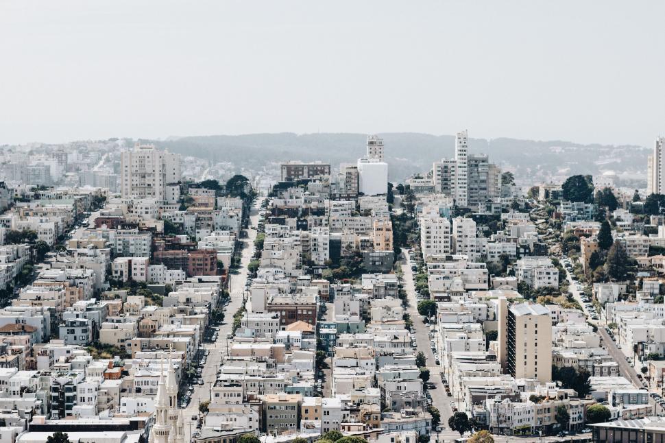 Free Image of City View From Hilltop 