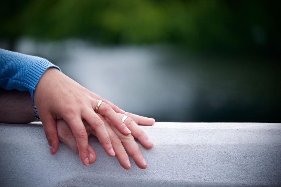 Free Image of Hand Gripping Ledge Close Up 