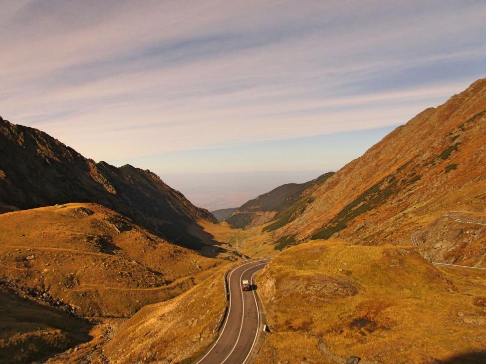 Free Image of Aerial View of Mountain Road 