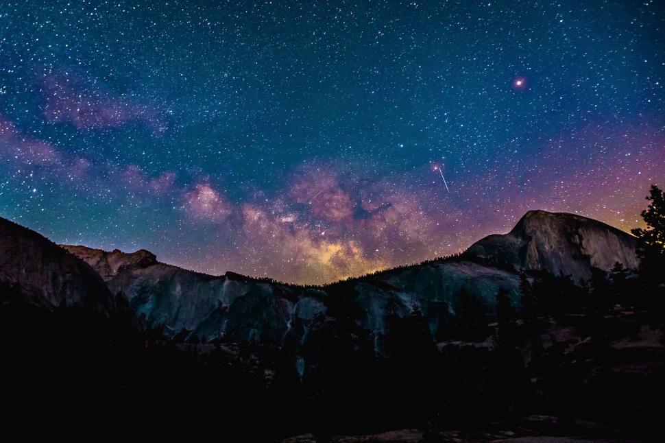 Free Image of Starry Night Sky With Clouds 