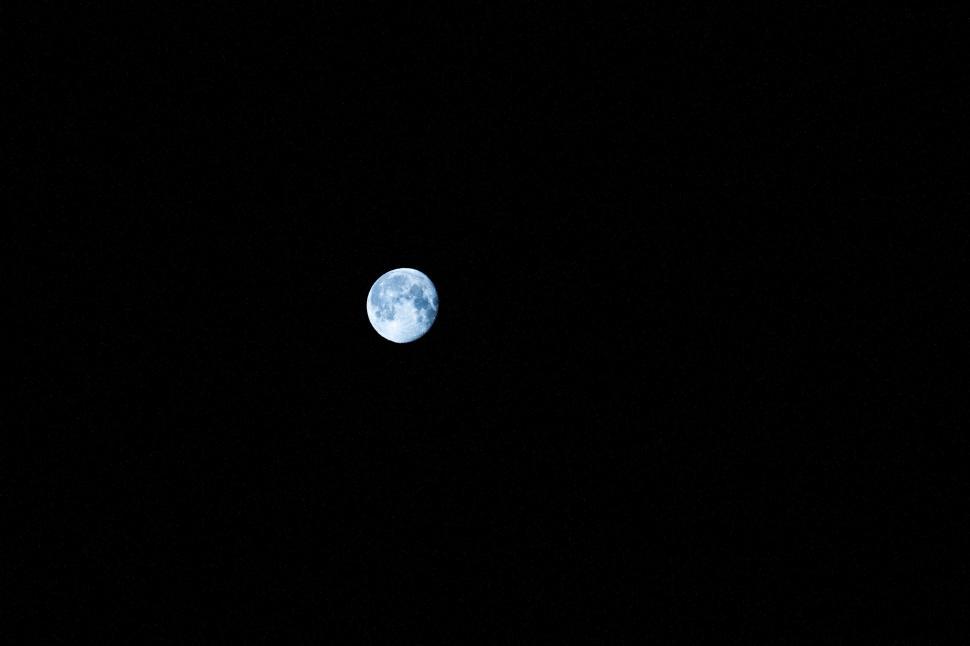 Free Image of Full Moon Illuminating Dark Sky 
