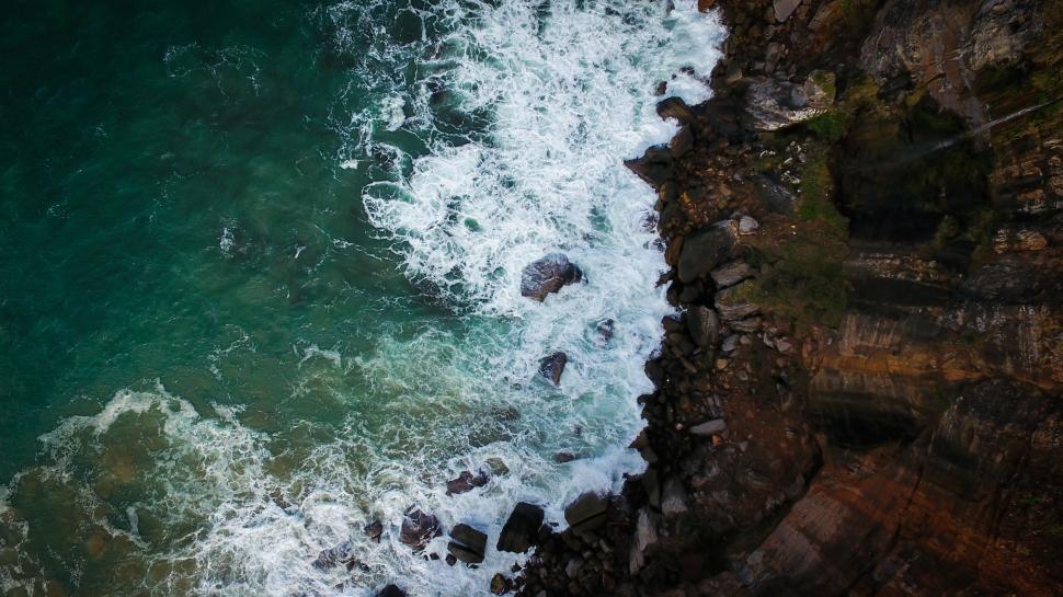 Free Image of Aerial View of a Body of Water 
