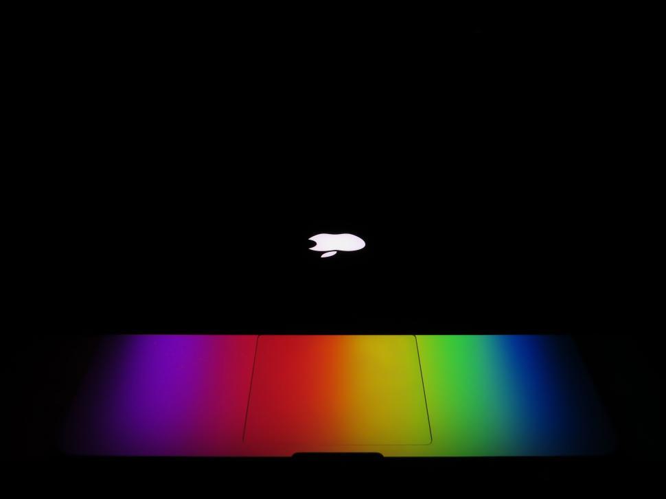Free Image of Apple Logo on Black Background 