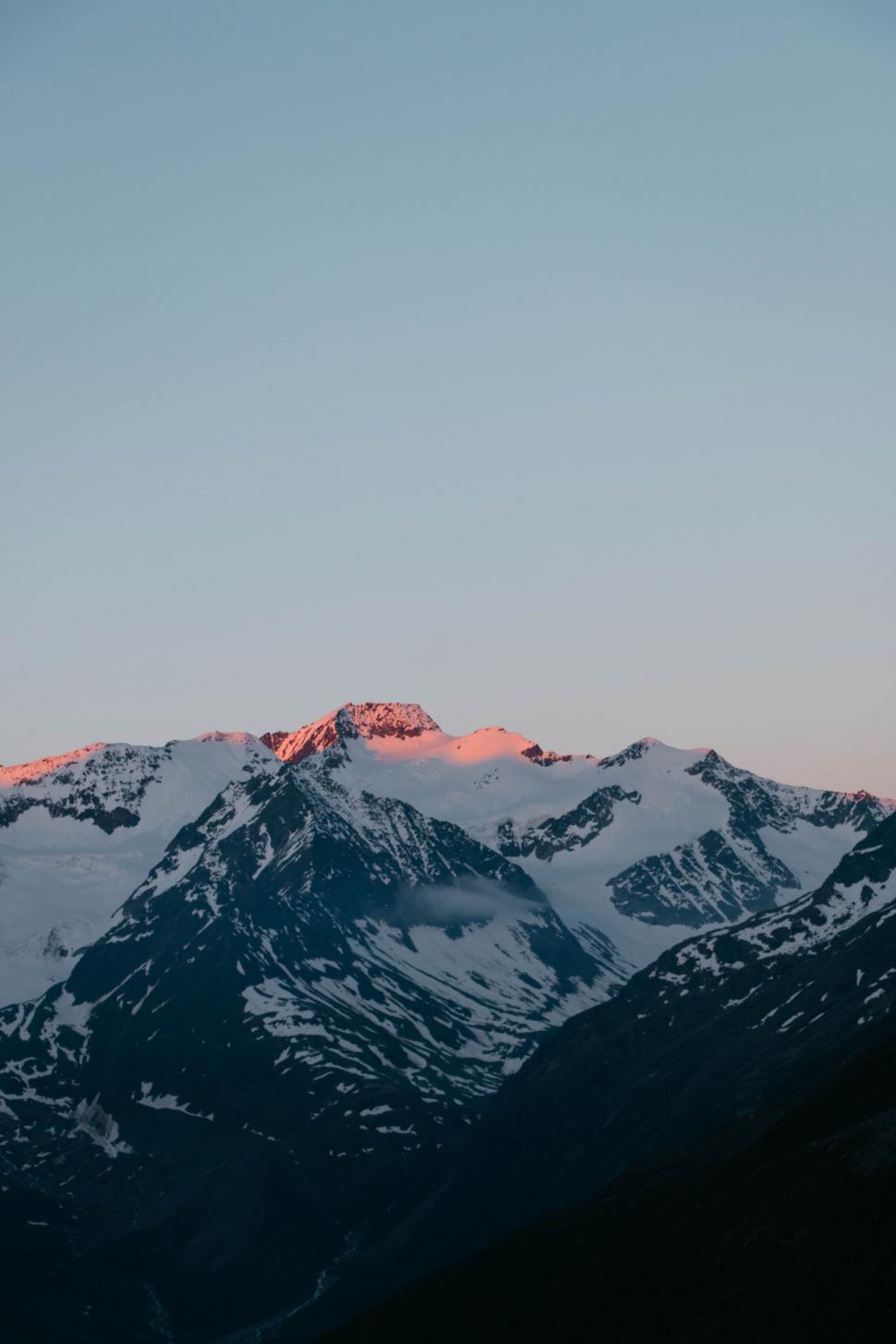 Free Image of Majestic Mountain Covered in Snow 