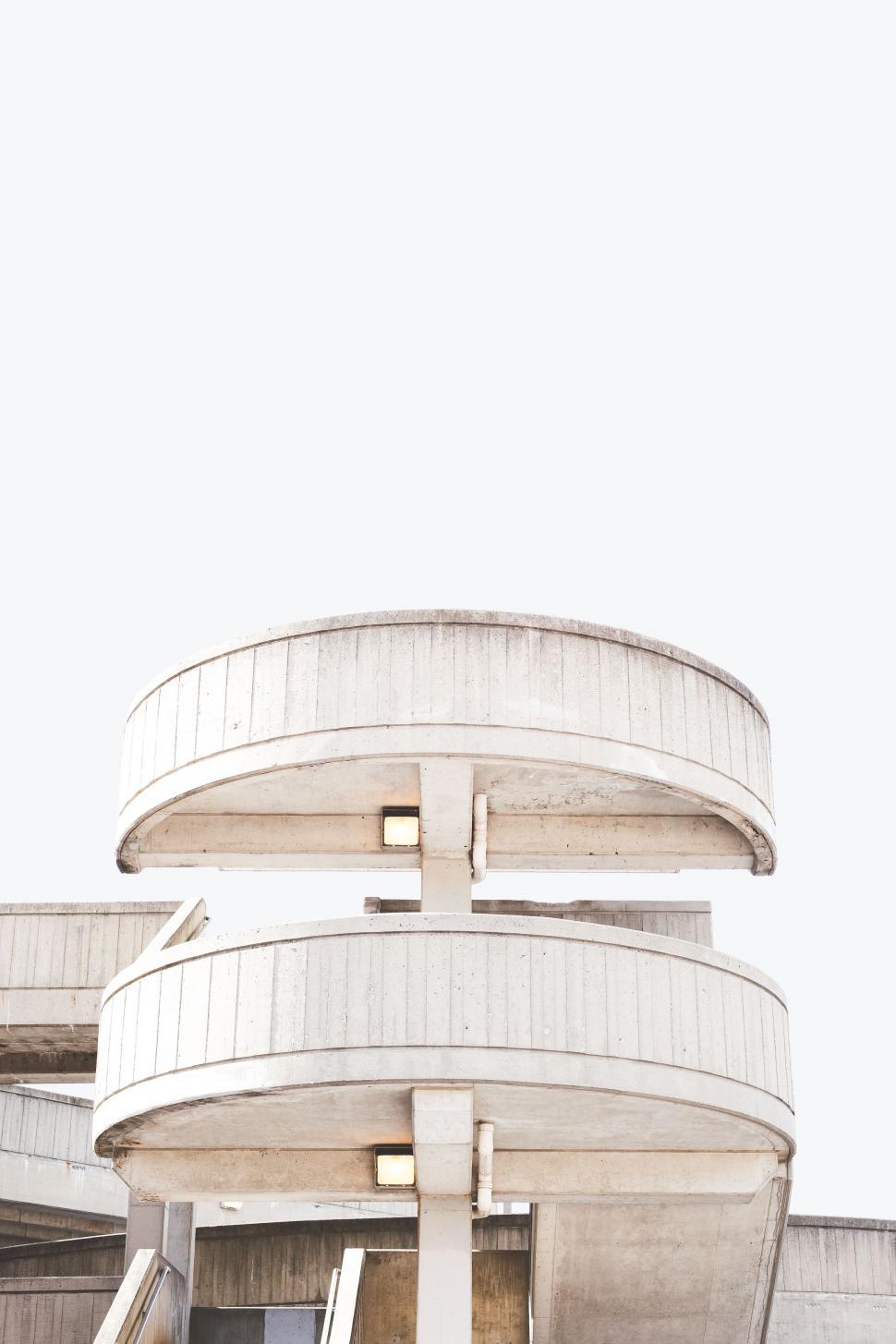 Free Image of Tall Building With Spiral Staircase 
