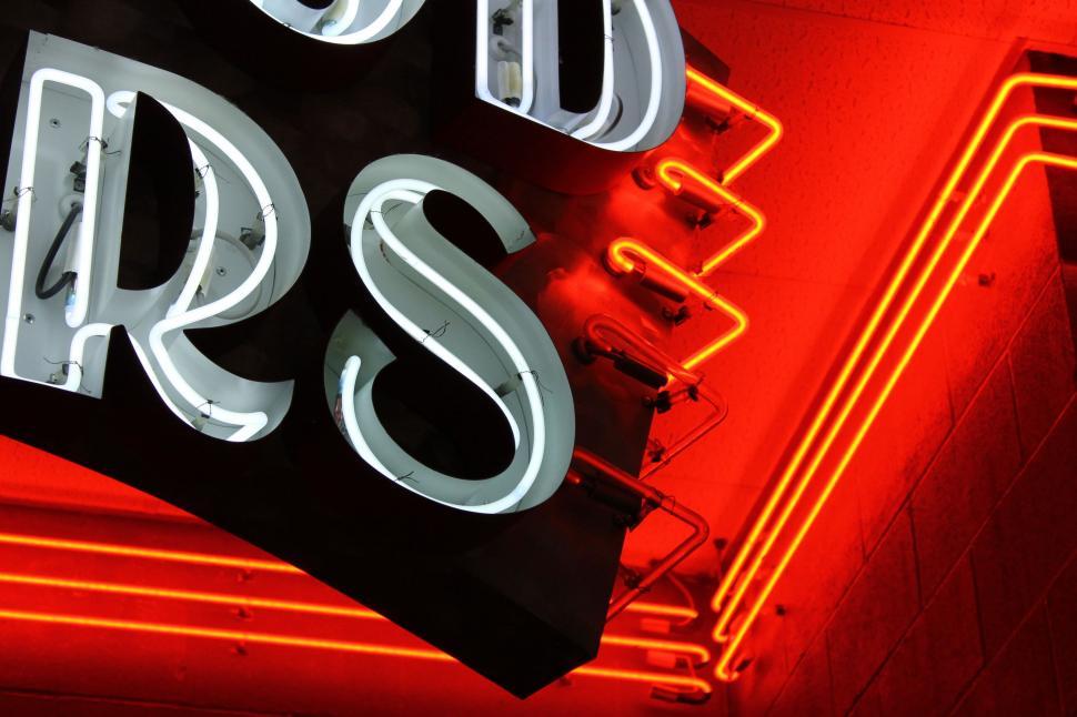 Free Image of Close Up of Neon Sign on Building 