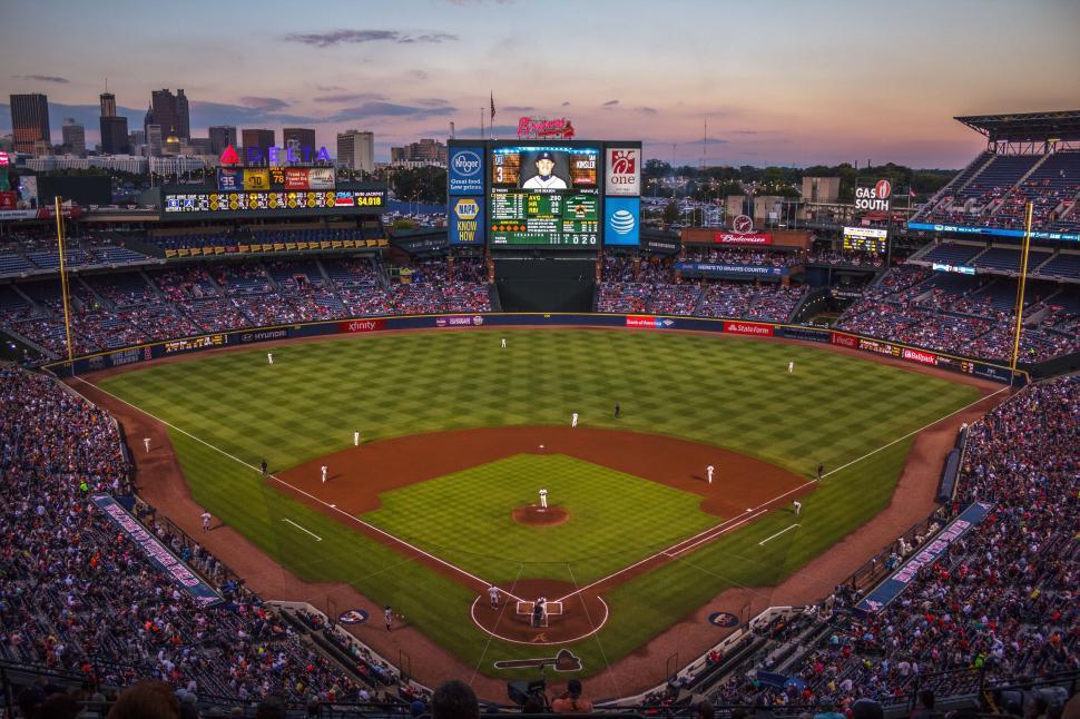 Free Image of Busy Baseball Stadium During Game 