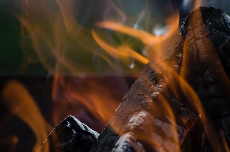 Free Image of Intense Fire Close-Up With Blurry Background 