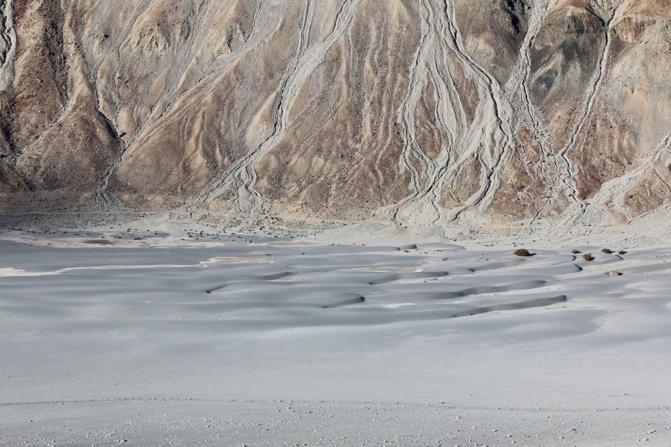 Free Image of Man Snowboarding Down Snow Covered Slope 