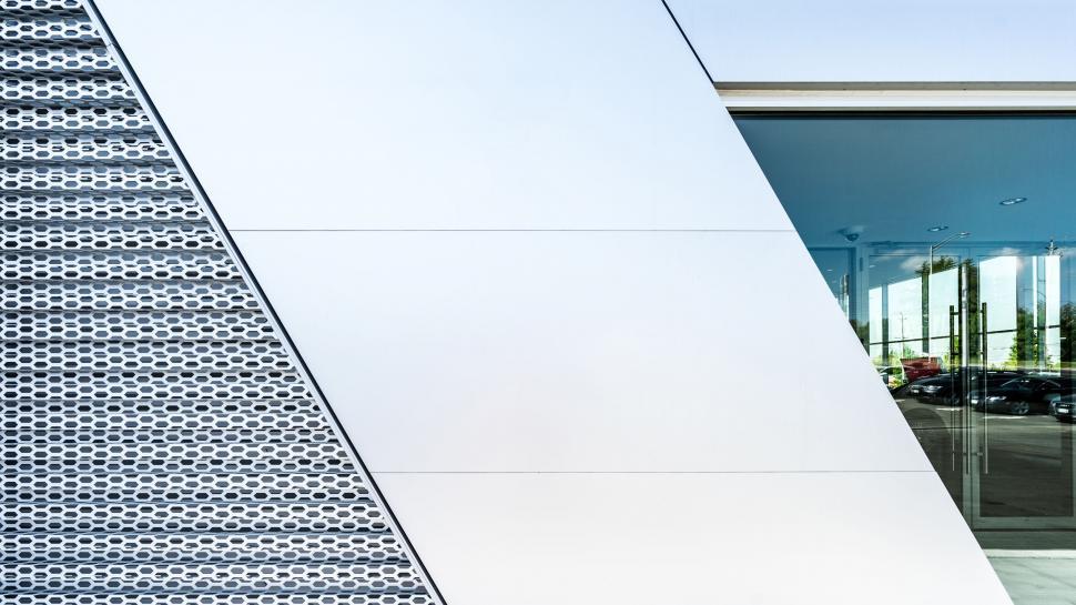 Free Image of Modern Building With Large Glass Door 