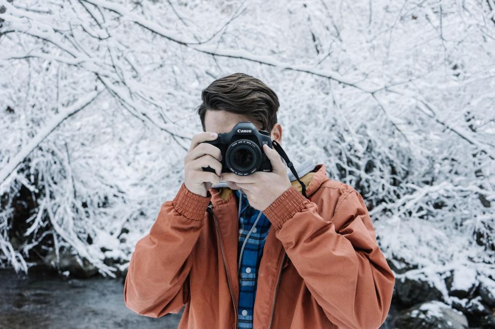 Free Image of Man Taking Selfie With Camera 