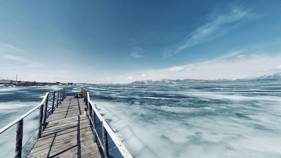 Free Image of Wooden Pier in the Middle of a Body of Water 