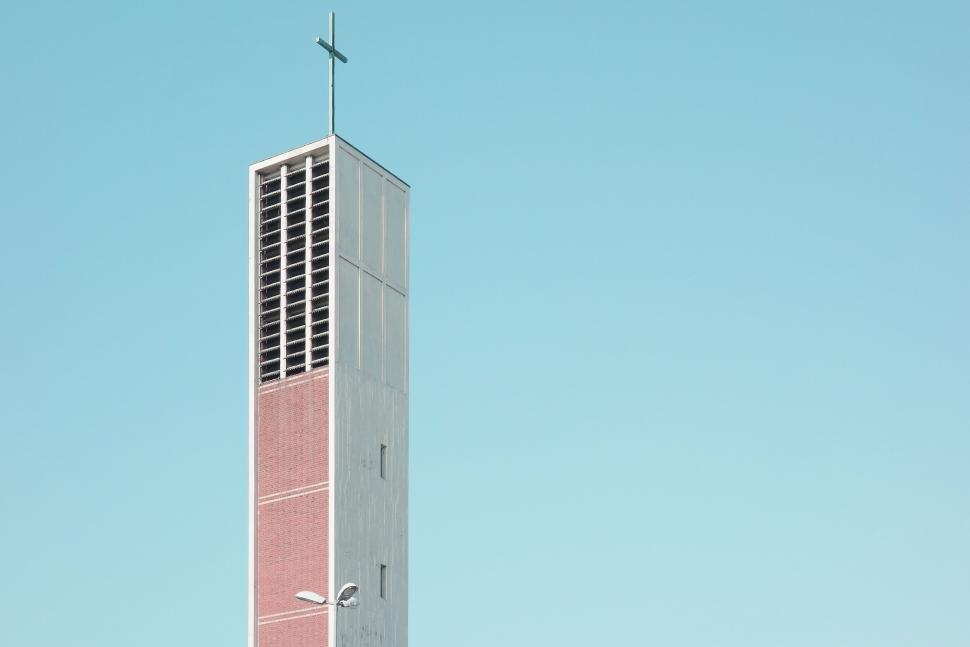 Free Image of Tall Building With Cross on Top 