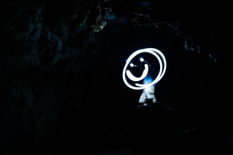 Free Image of Illuminated Smiling Person 