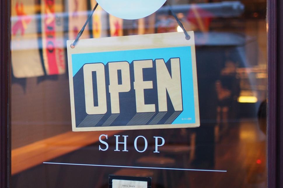 Free Image of Sign on Store Window 