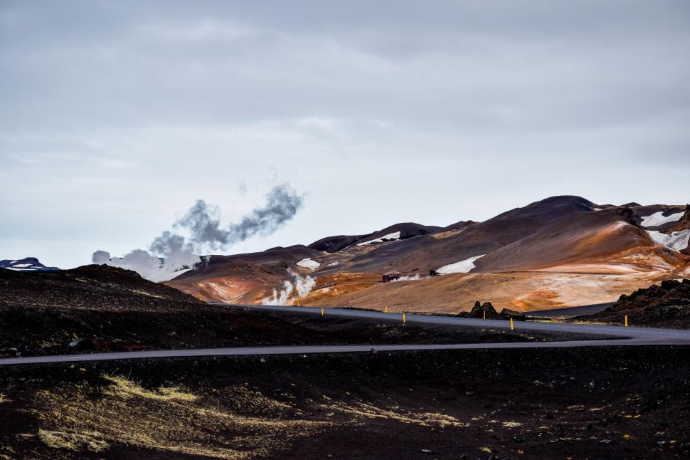 Free Image of Winding Road Through Mountain Range 