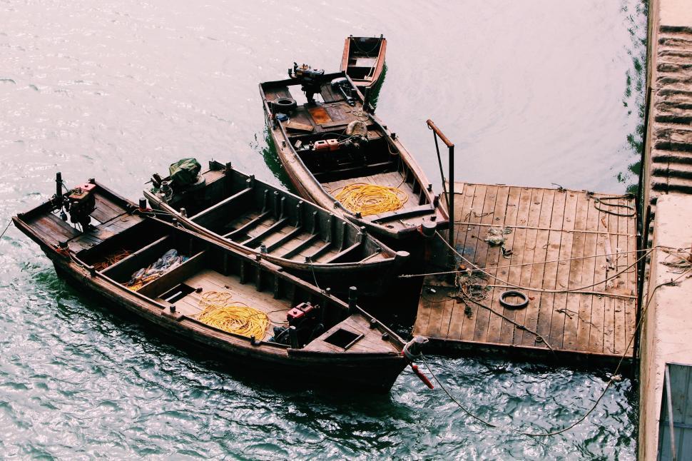 Free Image of Boats Sitting in Water 