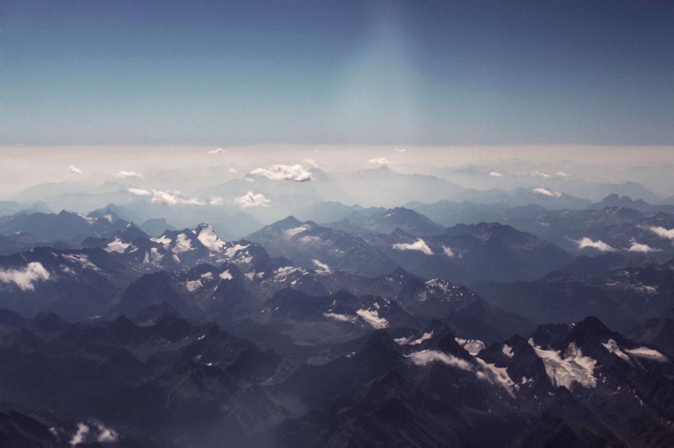 Free Image of Aerial View of a Mountain Range 