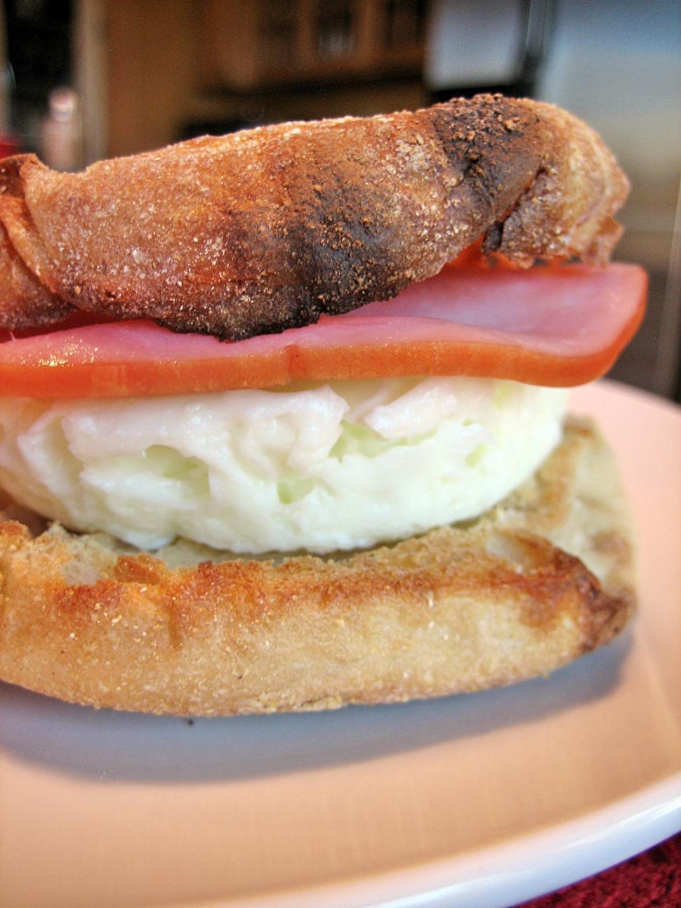 Free Image of Homemade Egg McMuffin 