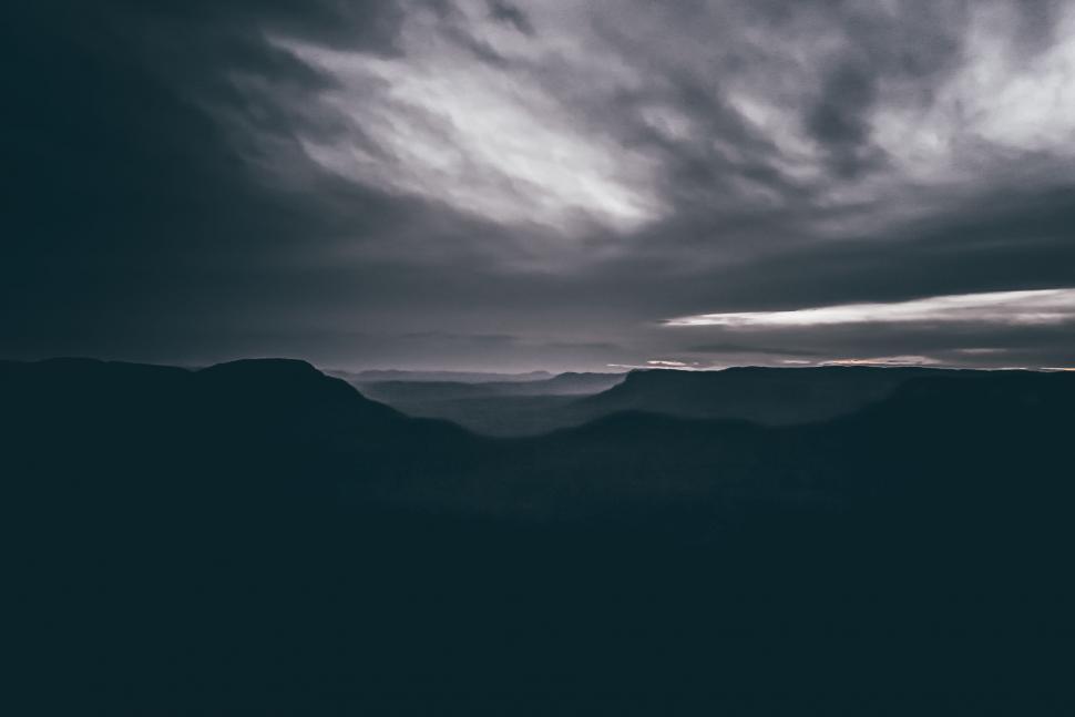 Free Image of Monochrome View of Cloudy Sky 