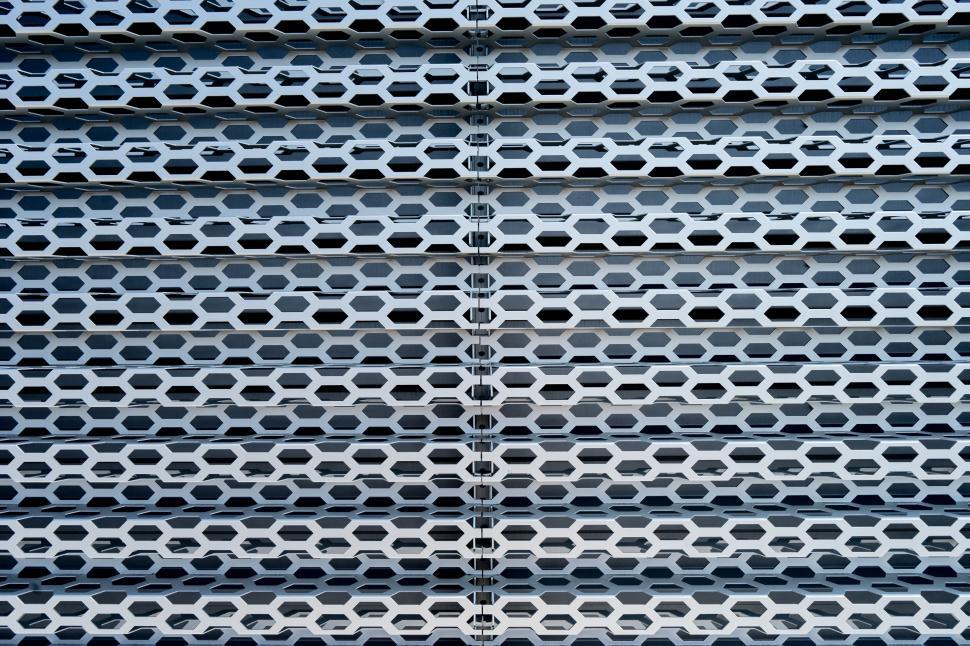 Free Image of Close Up of Metal Grill With Holes 