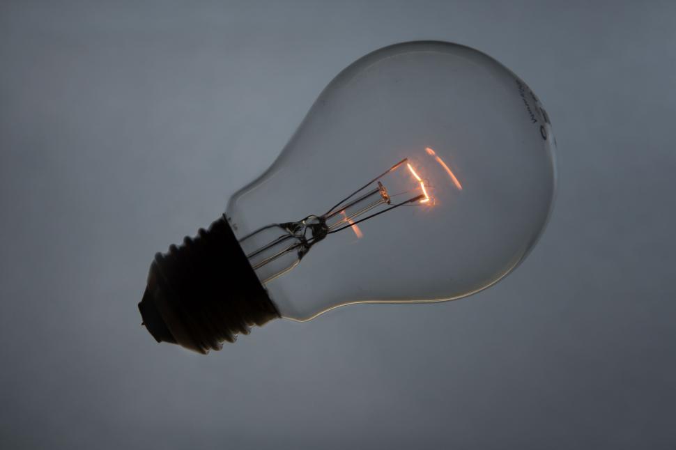 Free Image of Glowing Light Bulb in the Sky 