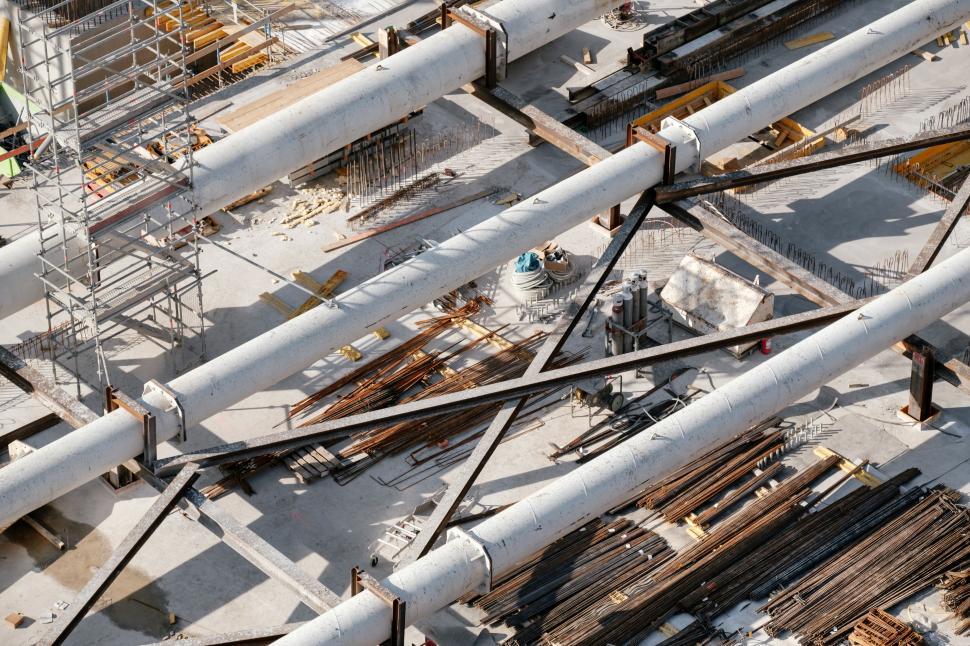 Free Image of Aerial View of Building Under Construction 