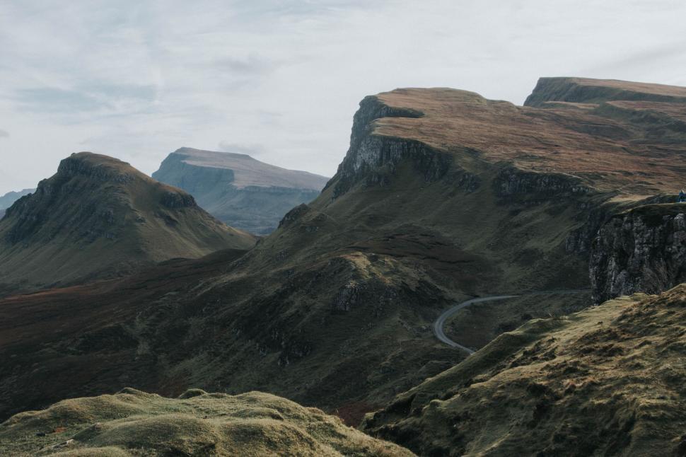 Free Image of Road Cutting Through Mountain Landscape 