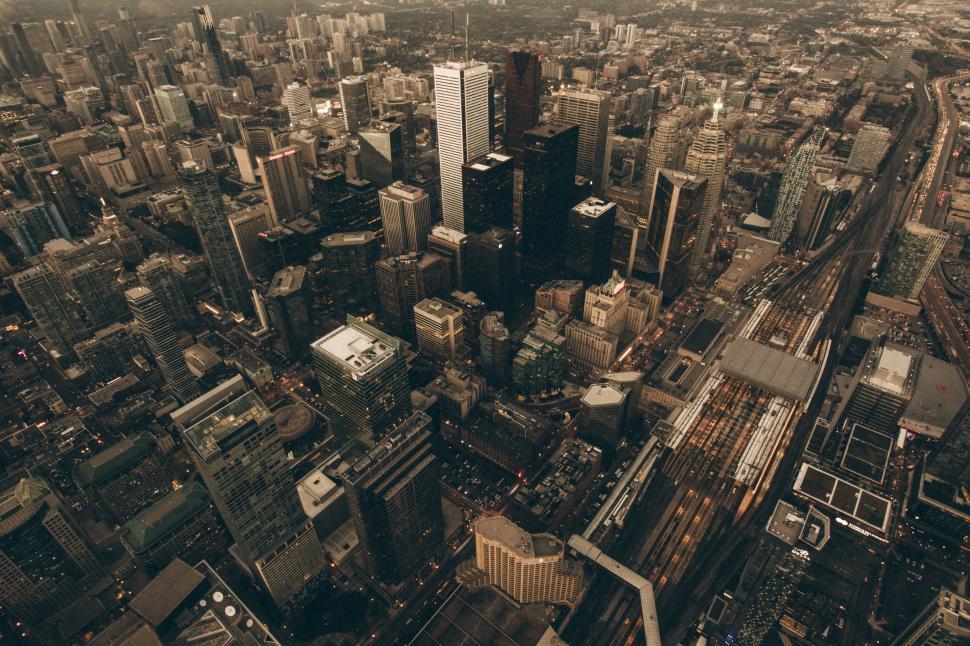 Free Image of Aerial View of a City With Tall Buildings 