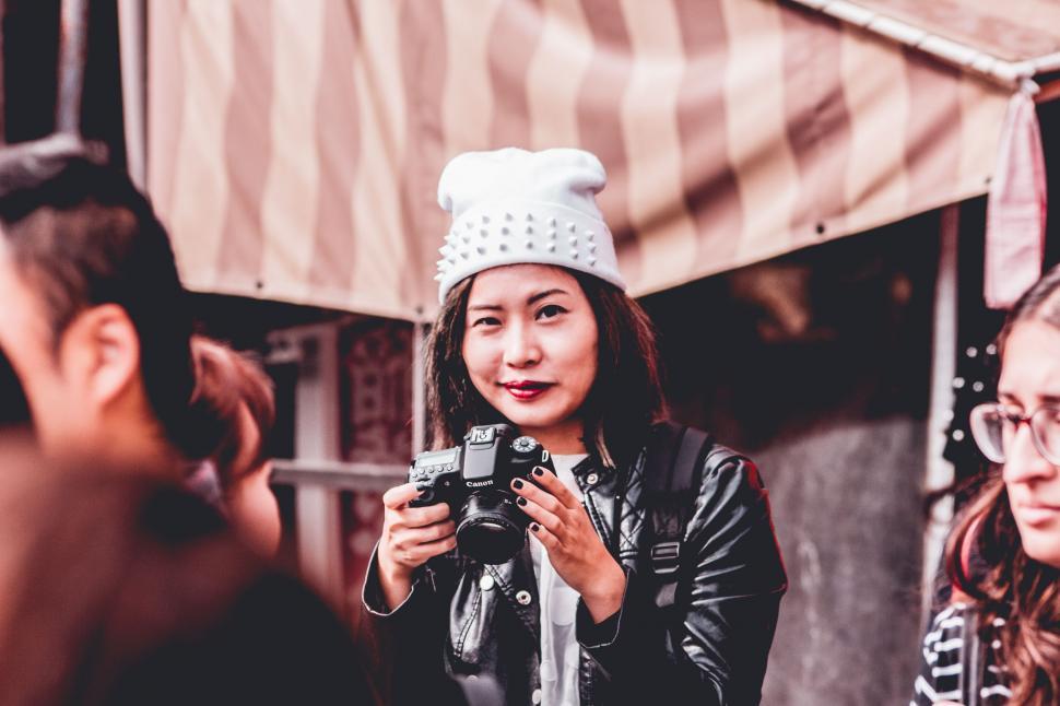 Free Image of Woman Taking Selfie With Camera 