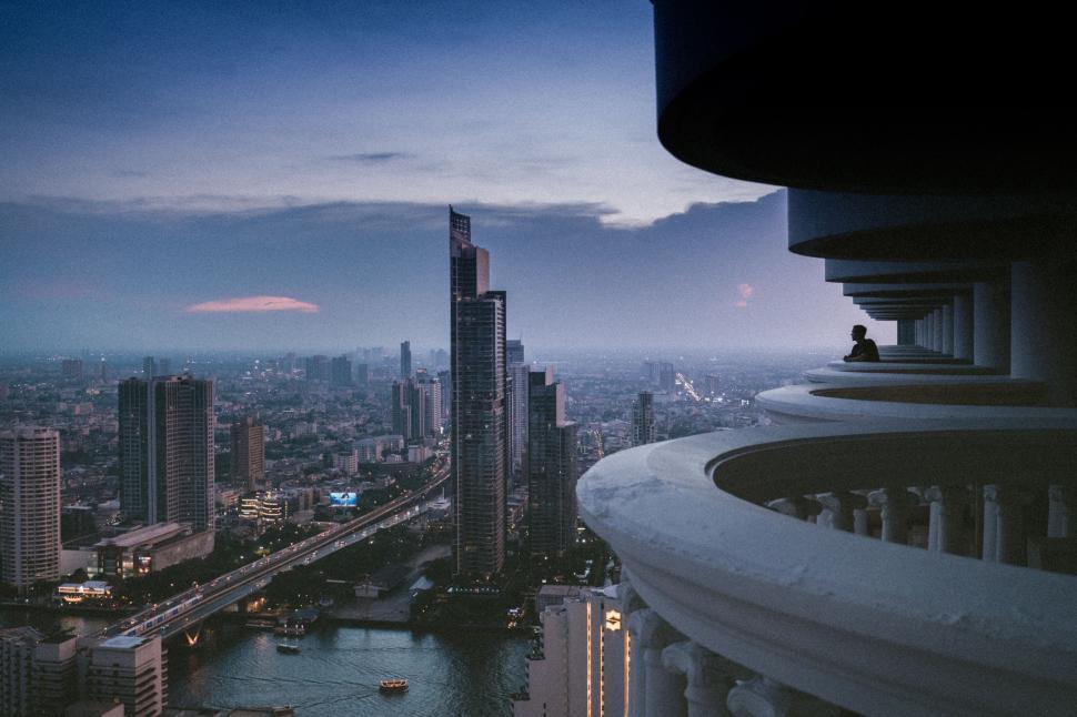 Free Image of A View of a City From a High Building 