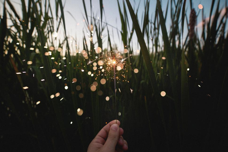 Free Image of Person Holding Sparkler 