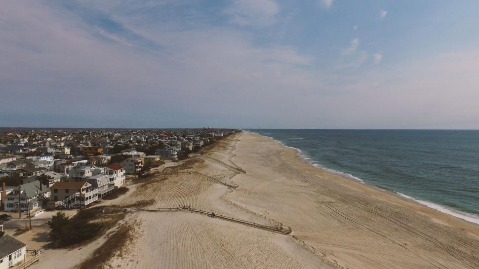 Free Image of Aerial View of Beach Houses 