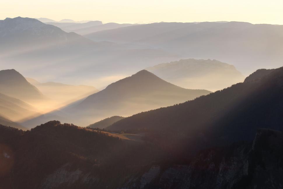 Free Image of Majestic Mountain Range in the Distance 
