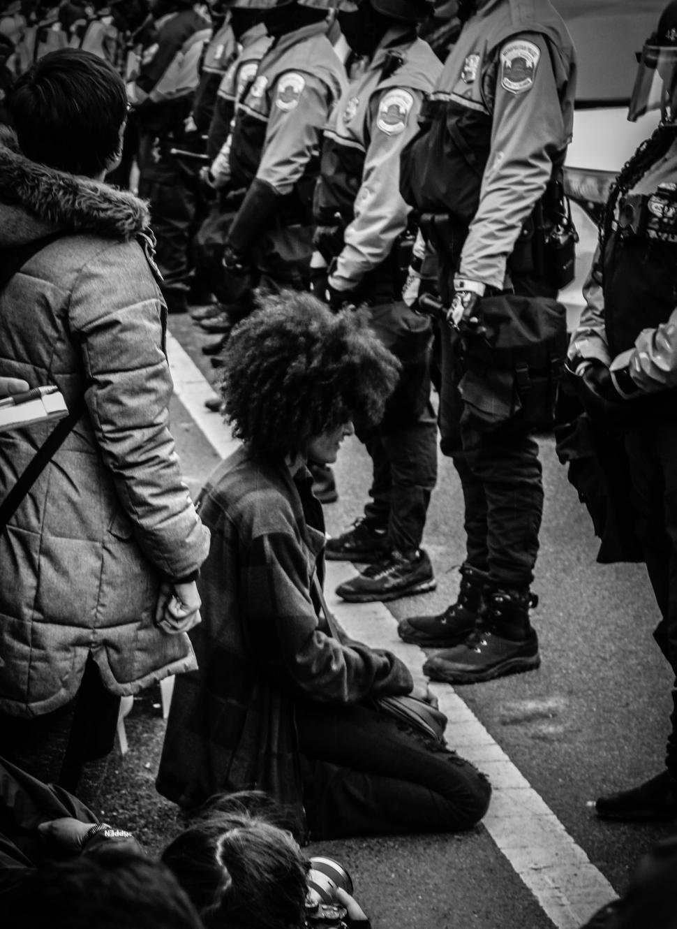 Free Image of Group of Police Officers Standing Next to Each Other 
