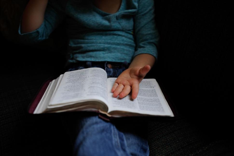 Free Image of Person Sitting Down Reading a Book 