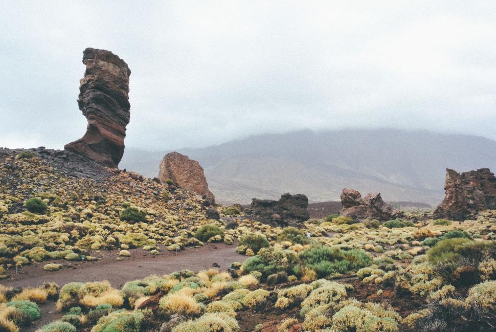 Free Image of Large Rock Formation in Field 