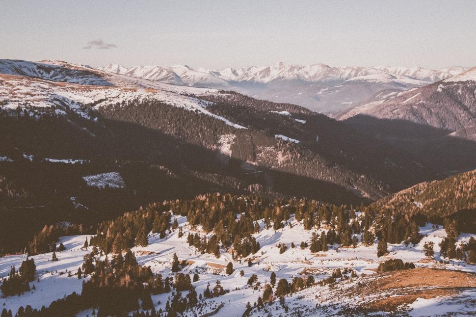 Free Image of Snow Covered Mountains in Winter 
