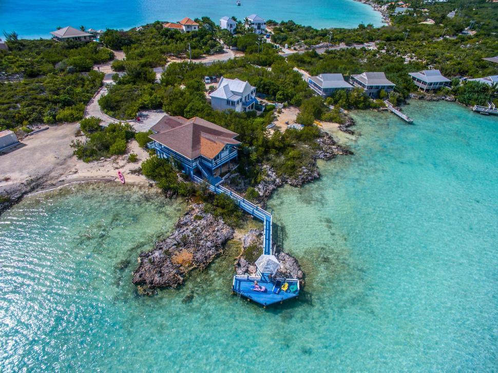 Free Image of Aerial View of a House on a Small Island 