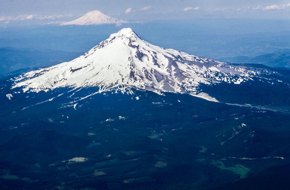 Free Image of Snow Covered Mountain View From Airplane 